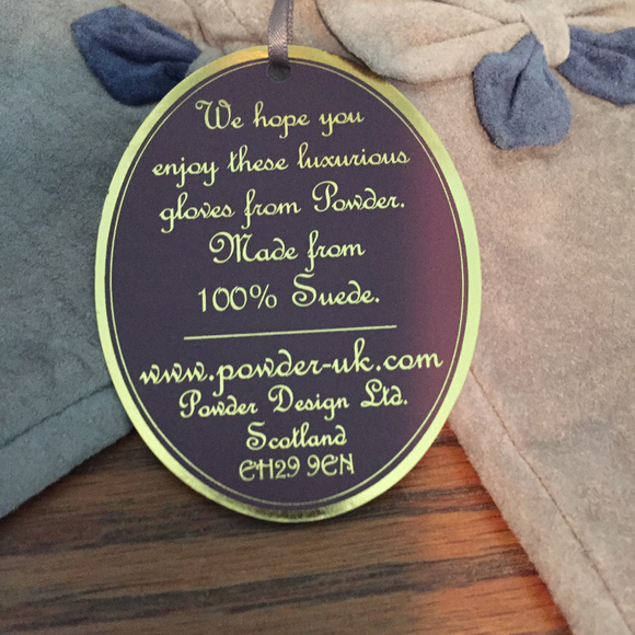 Powder Antoinette 100% Suede Gloves w Accents - Picture 3 of 5